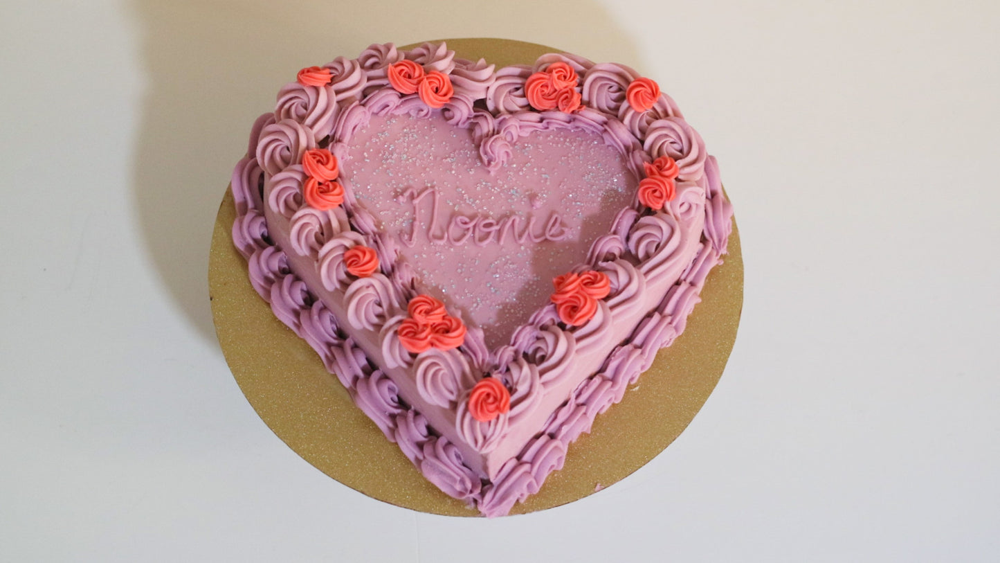 Heart Shaped Vintage Cake