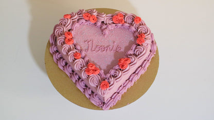 Heart Shaped Vintage Cake