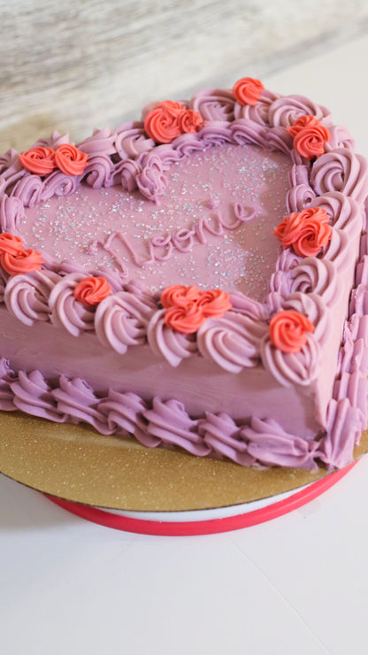 Heart Shaped Vintage Cake