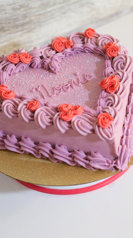 Heart Shaped Vintage Cake
