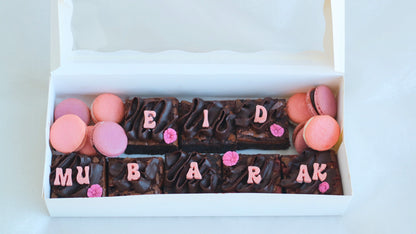 Eid Treat Box - Brownies and Macarons